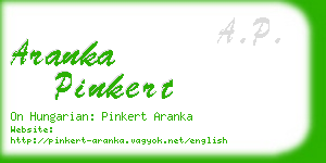 aranka pinkert business card